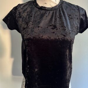 Velvet cropped t-shirt